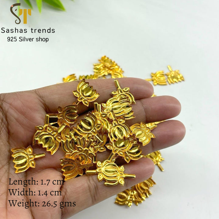 Pure Silver 108 Lotus-shaped flower