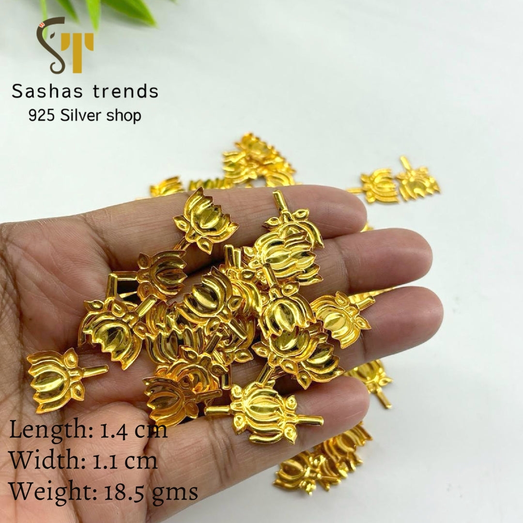 Pure silver 108 Lotus-shaped flower/Small