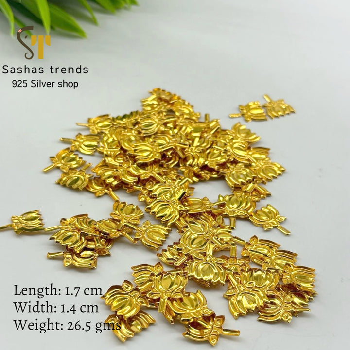 Pure Silver 108 Lotus-shaped flower