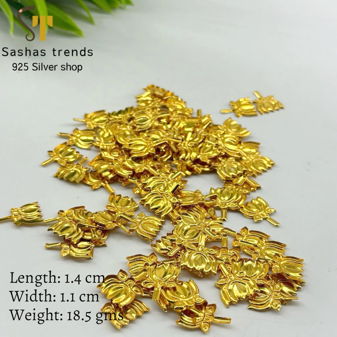 Pure silver 108 Lotus-shaped flower/Small