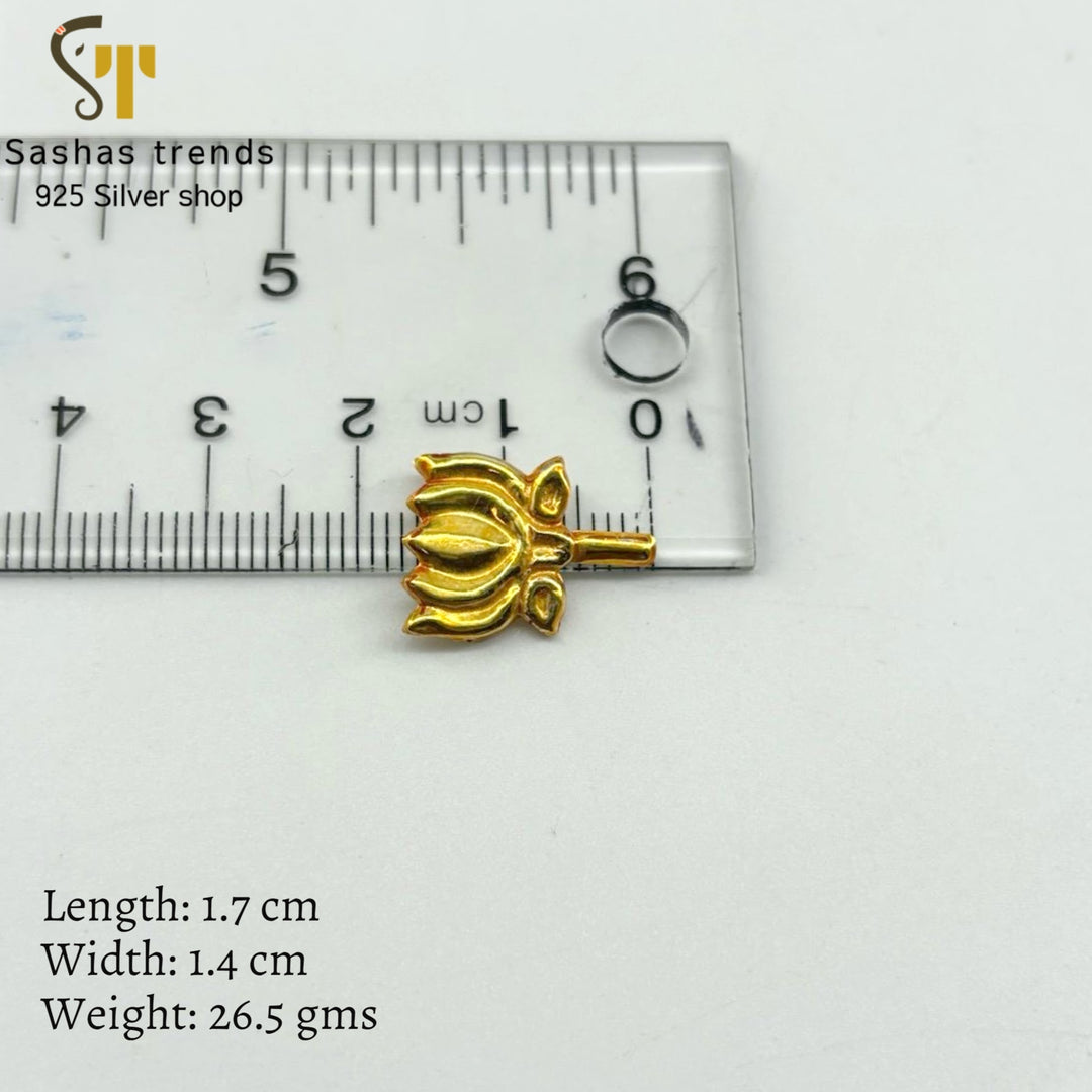 Pure Silver 108 Lotus-shaped flower