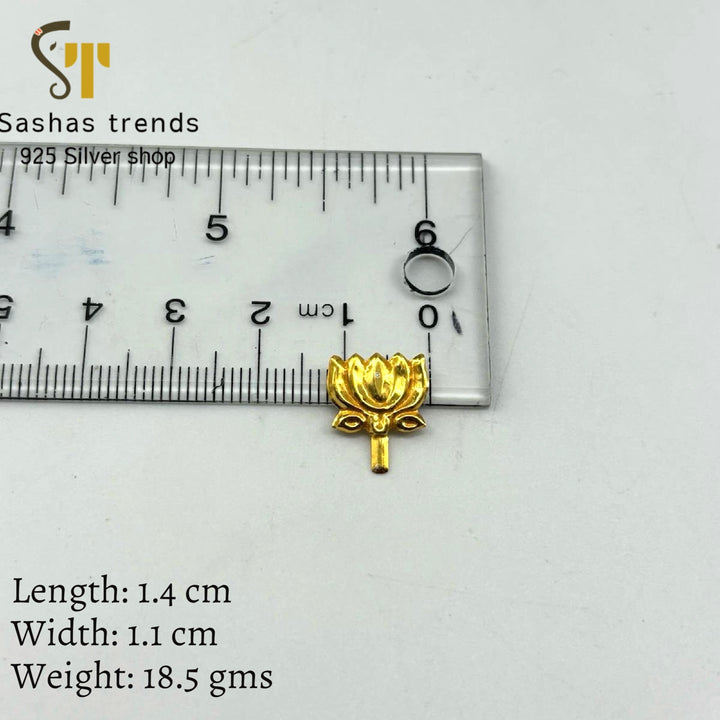 Pure silver 108 Lotus-shaped flower/Small