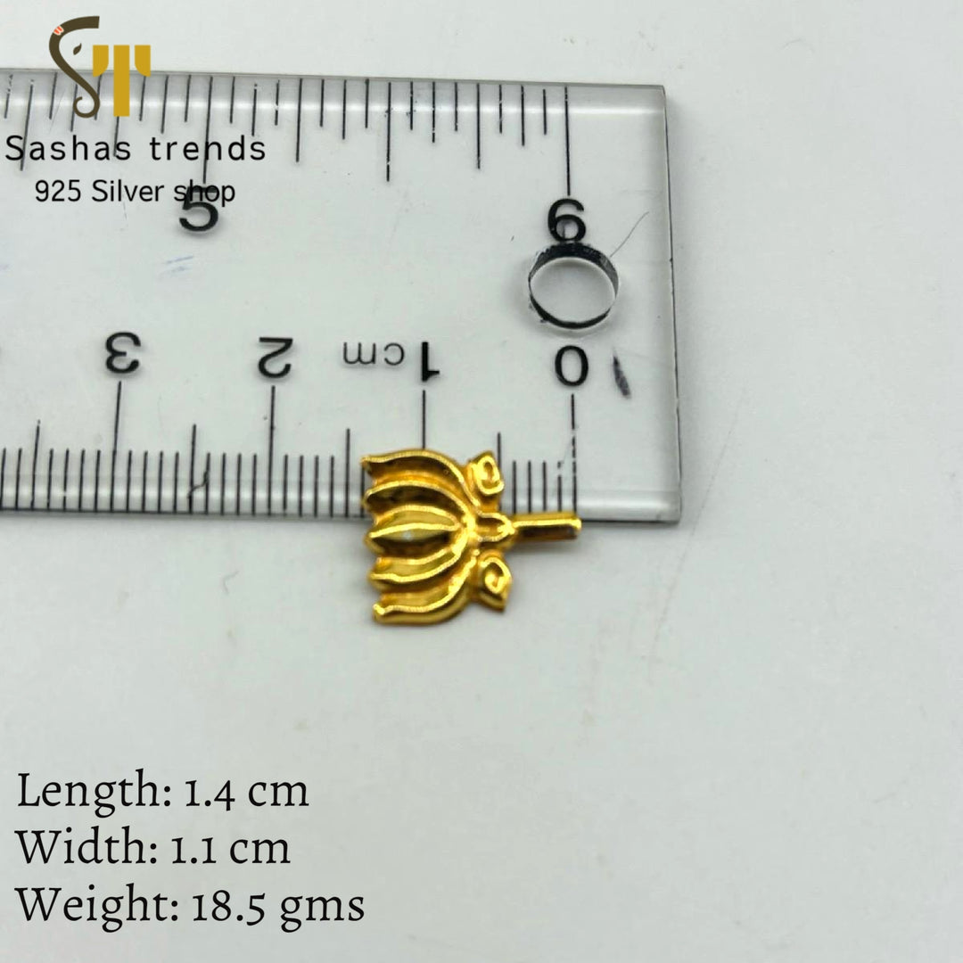 Pure silver 108 Lotus-shaped flower/Small