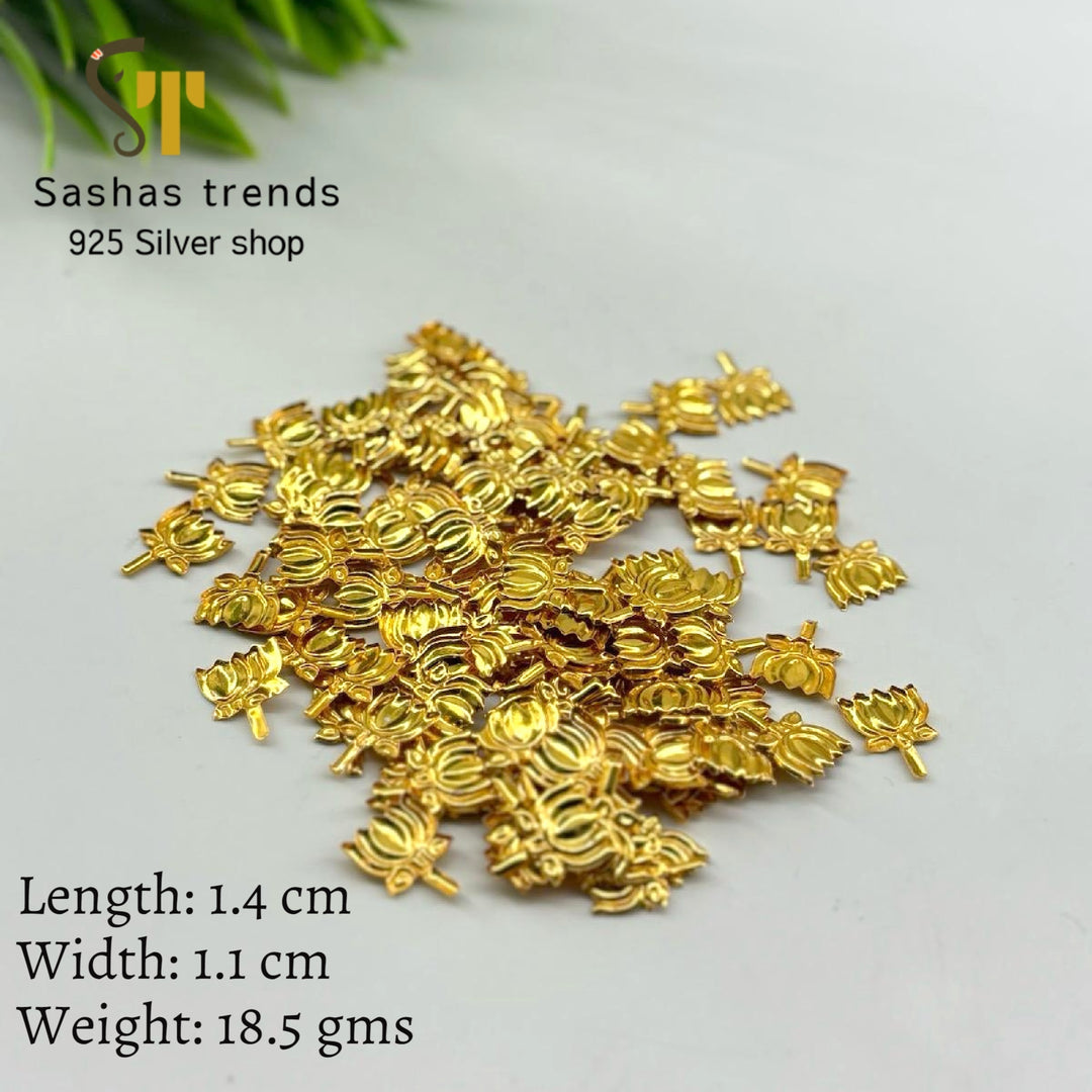 Pure silver 108 Lotus-shaped flower/Small