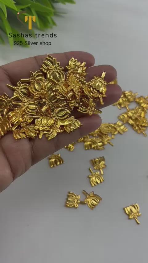 Pure Silver 108 Lotus-shaped flower