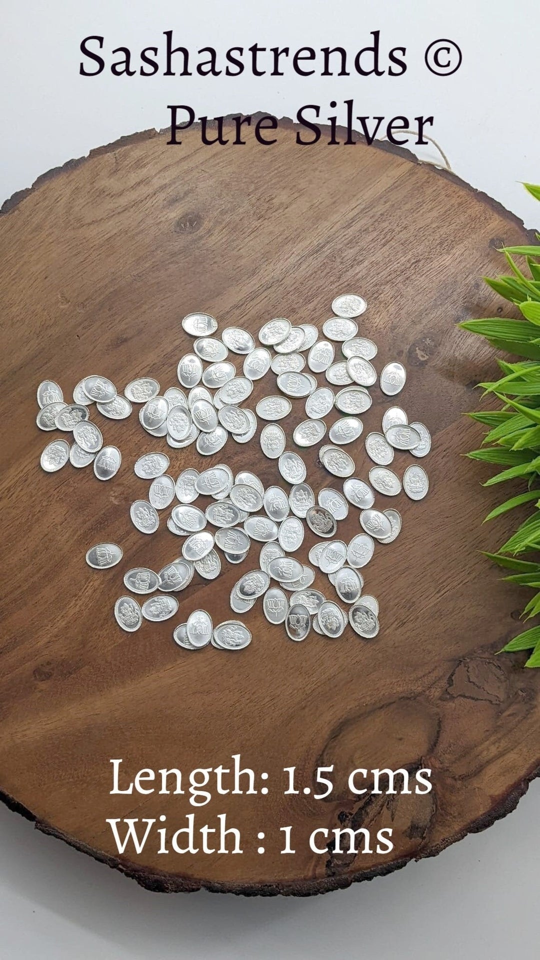 108 silver coins Oval- Sterling Silver -Pure silver gift items- hindu pooja item-return gift for navarathri- gift housewarming