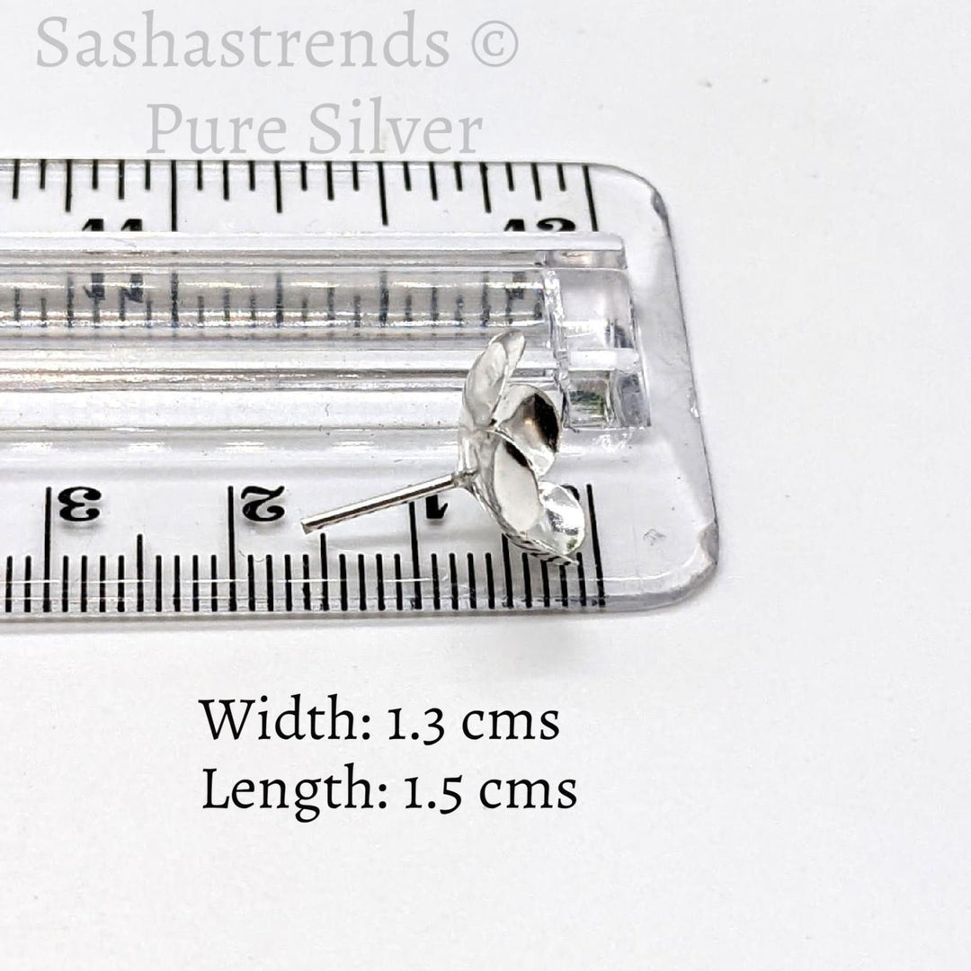 Silver 108 flowers with red stone - silver gift items- Hindu pooja item-return gift for navarathri- gift housewarming