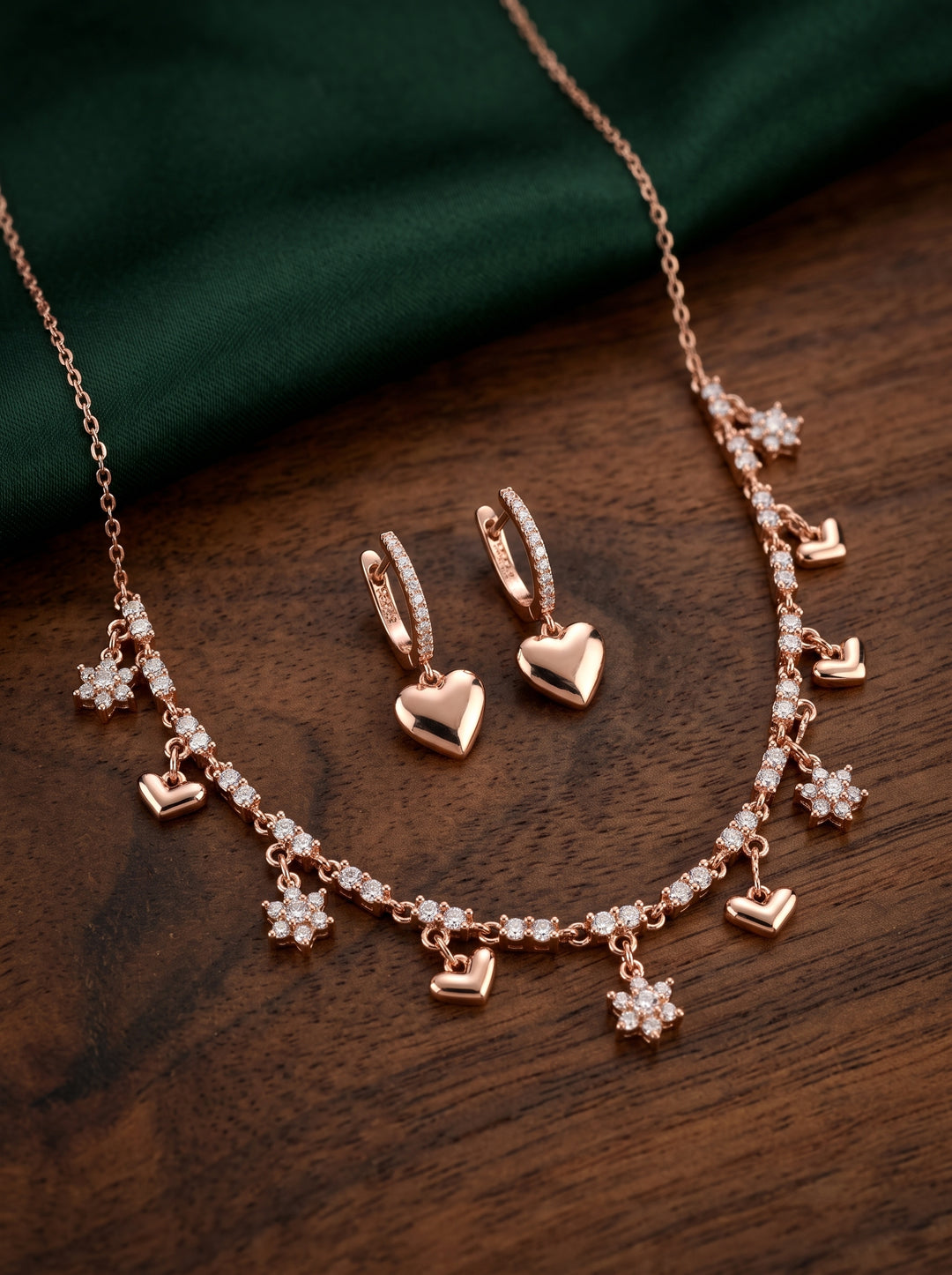 Everyday charm silver necklace set