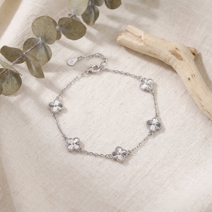Flowers silver bracelet