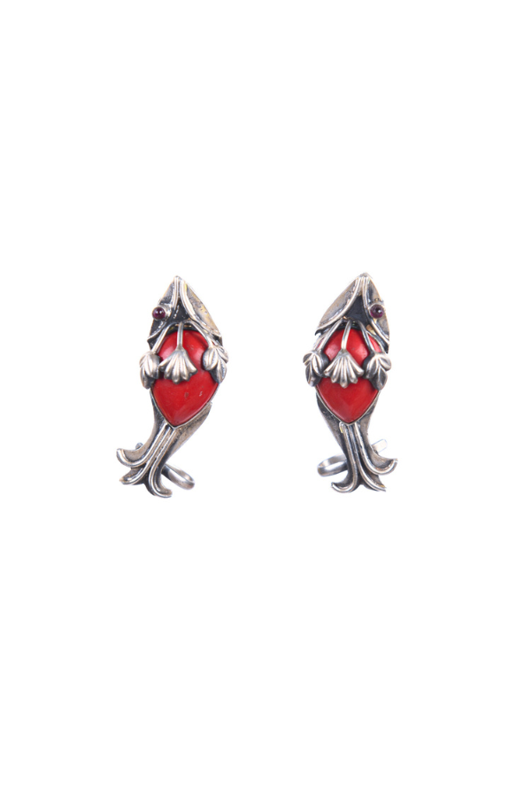 Meena contemporary 925 silver earring