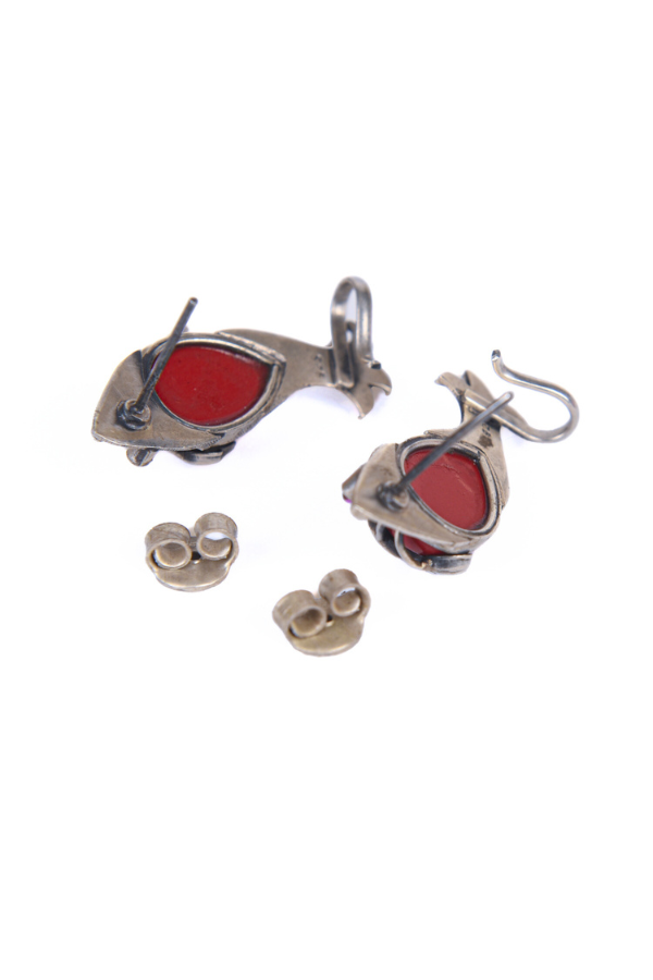 Meena contemporary 925 silver earring