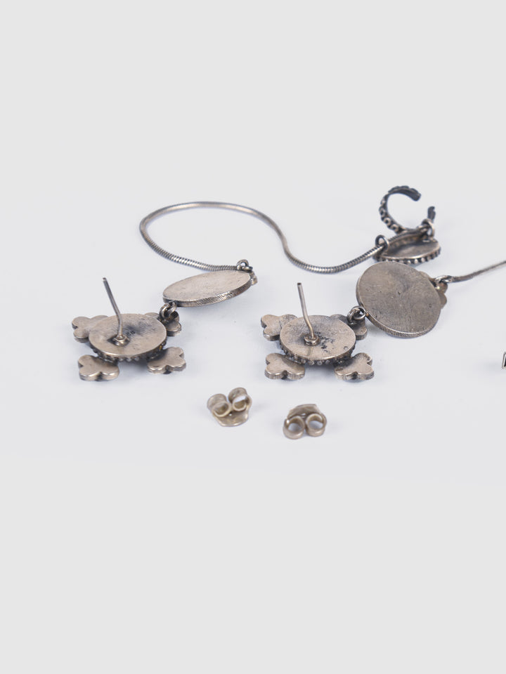 Tantra 925 silver oxidized earring