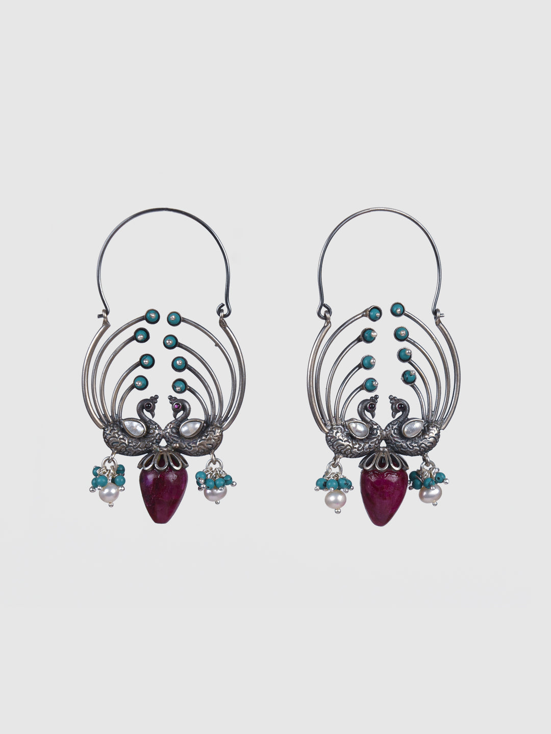 Sanika 925 silver oxidized earring
