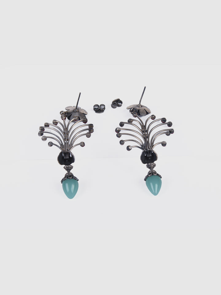 Kripa 925 silver oxidized earring