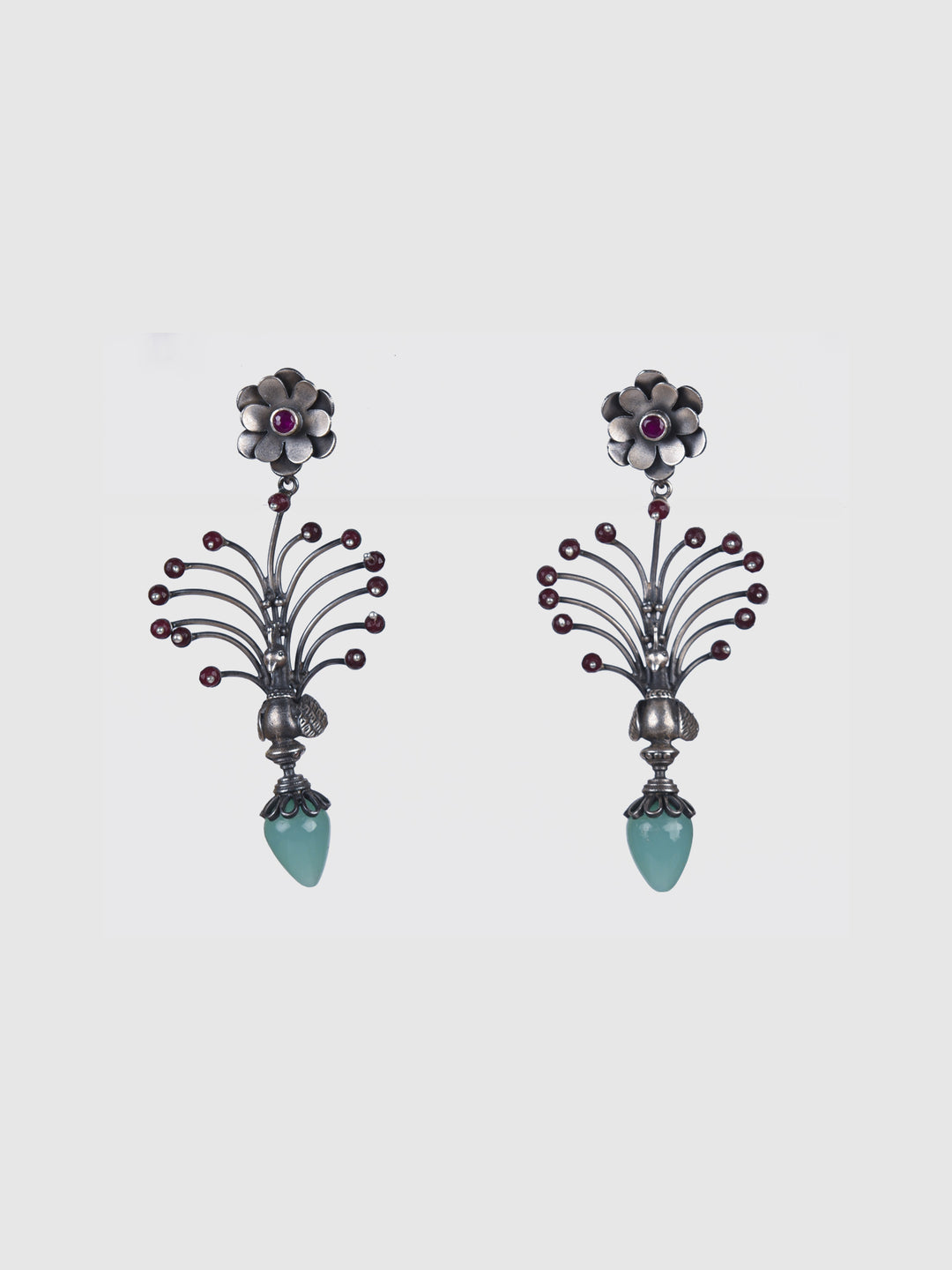 Kripa 925 silver oxidized earring