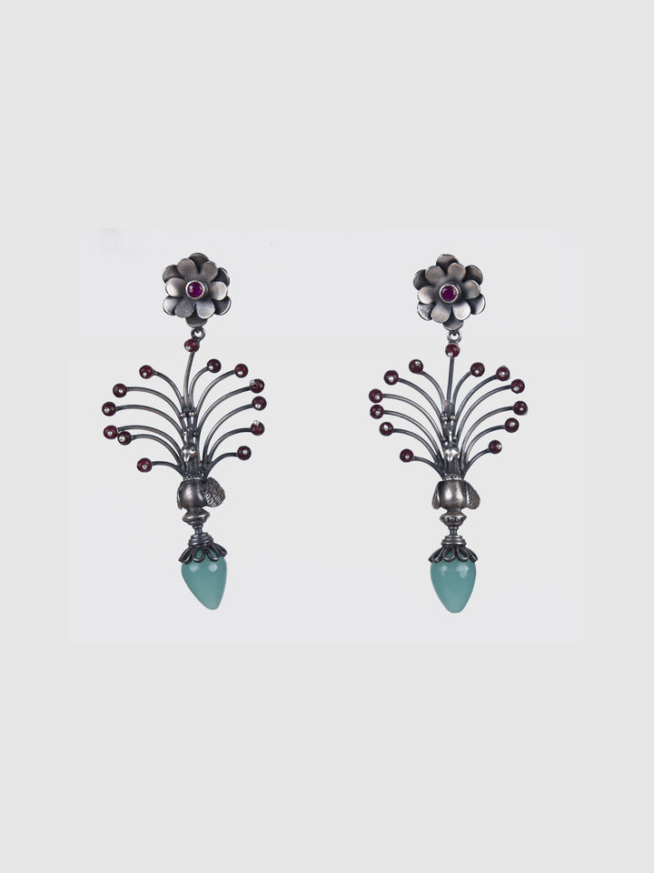 Kripa 925 silver oxidized earring
