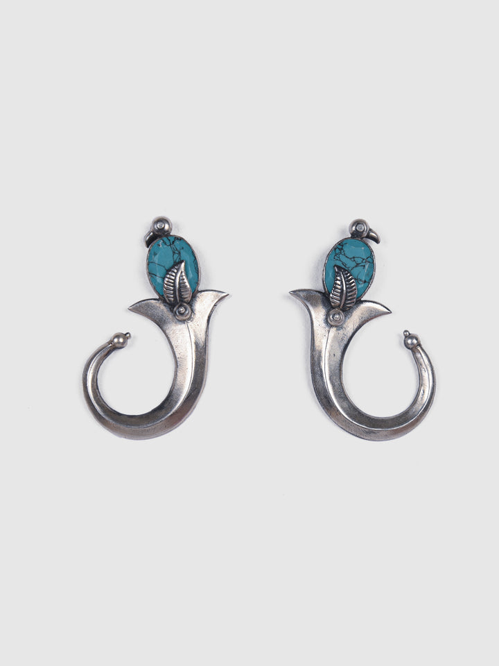 Elina 925 silver oxidized earring