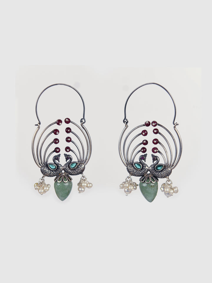 Swara 925 silver oxidized earring