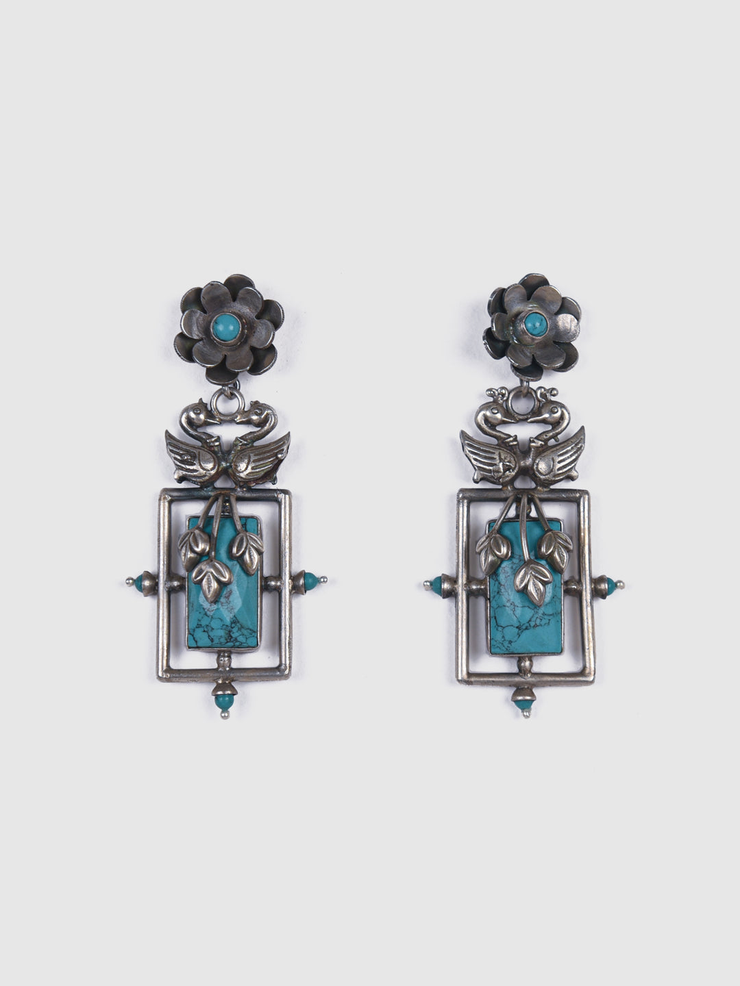 Ojasvi 925 silver oxidized earring