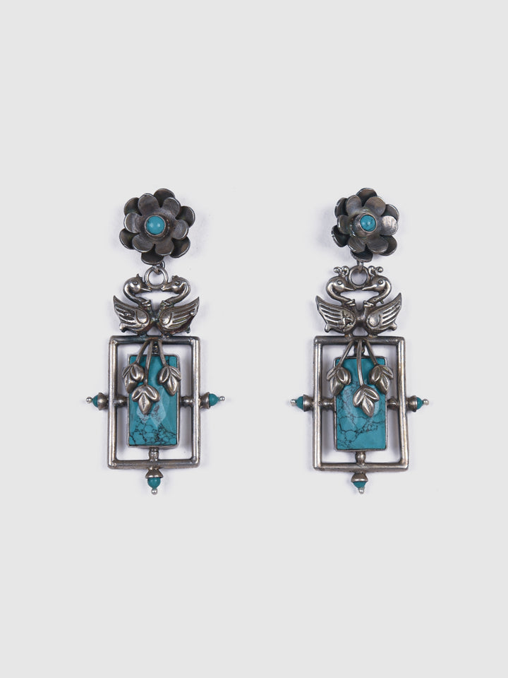 Ojasvi 925 silver oxidized earring