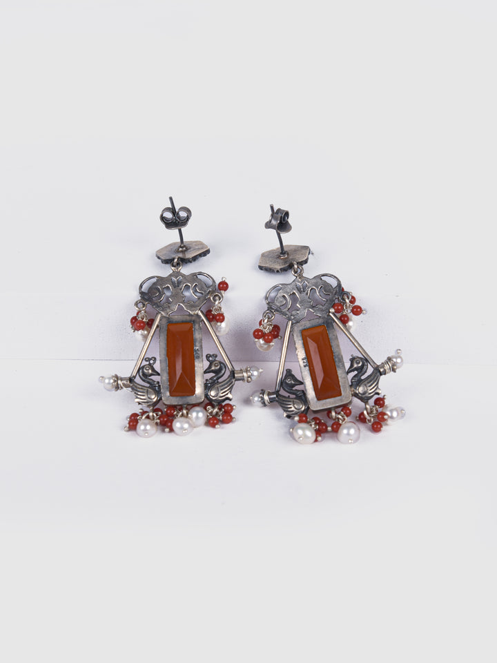 Ekta 925 silver oxidized earring