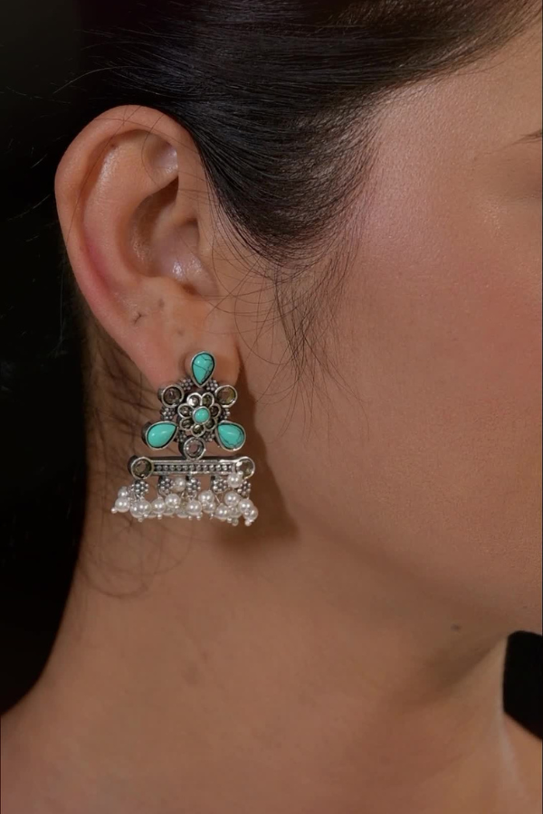 Ria contemporary 925 silver Earring