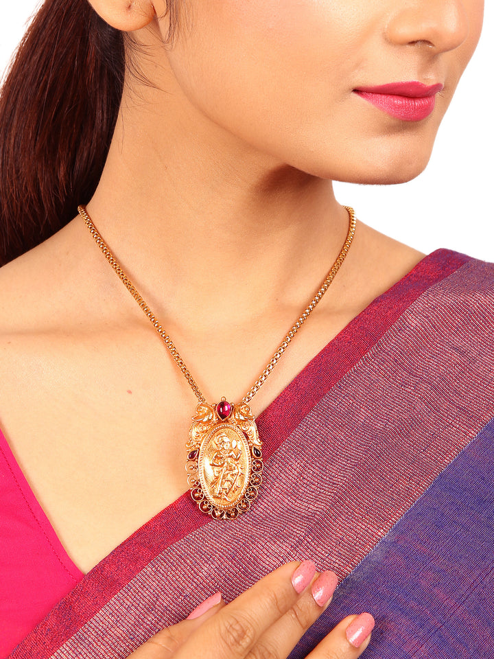 925 silver “Darpana” - mirror lady pendant