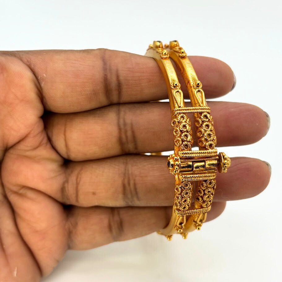 925 silver gold plated - Coorgi Kada/Bangle