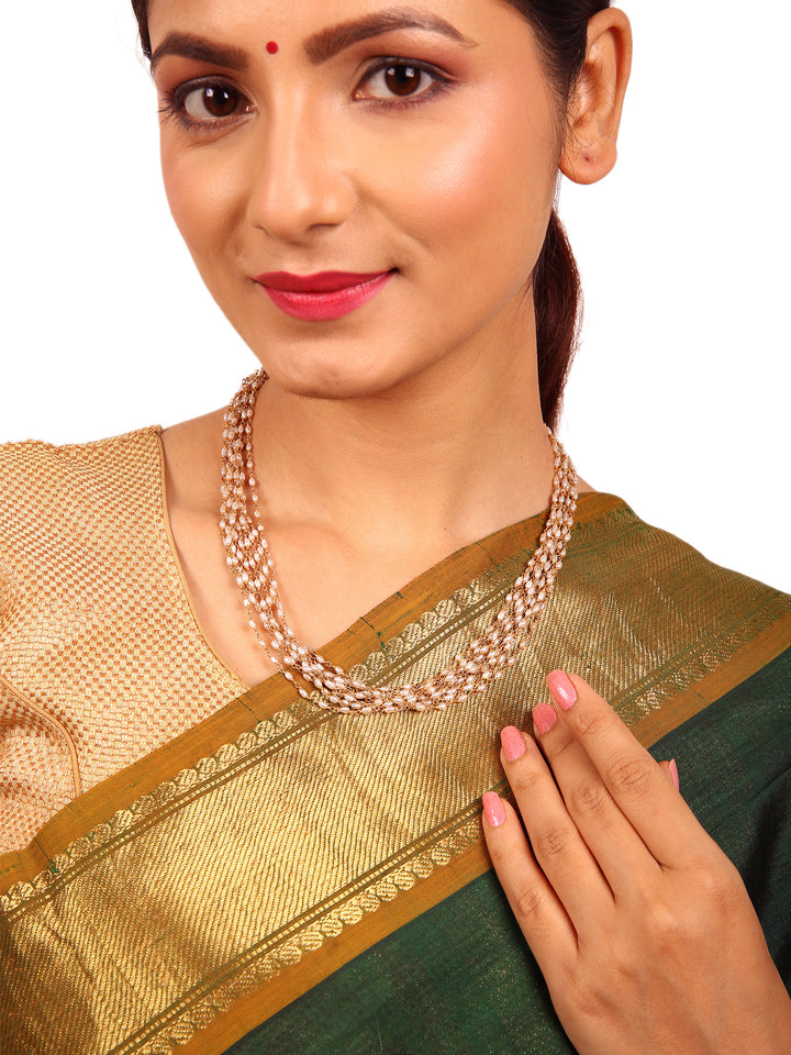 925 silver rice pearl chain