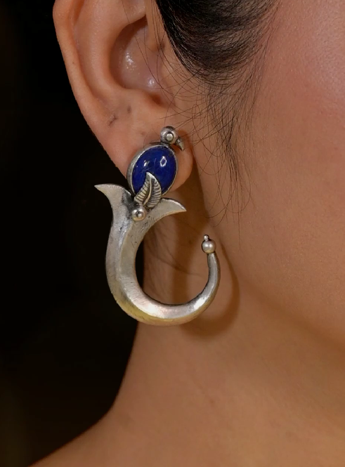Jivika 925 silver oxidized earring