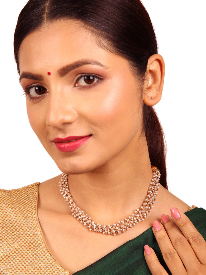 925 silver round pearl chain