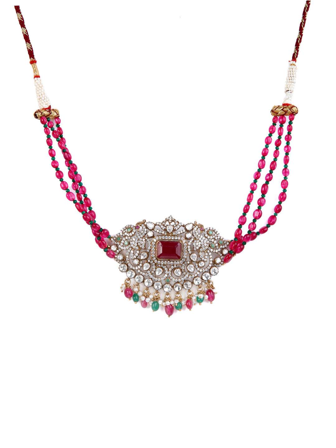 925 Silver Victorian Mitara Necklace