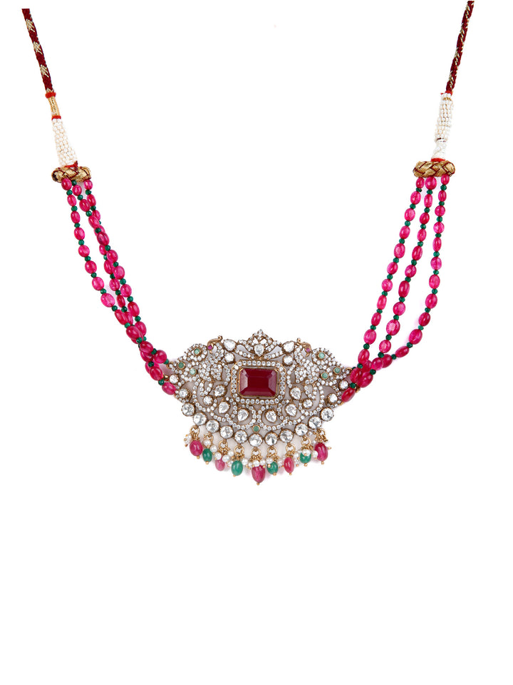 925 Silver Victorian Mitara Necklace