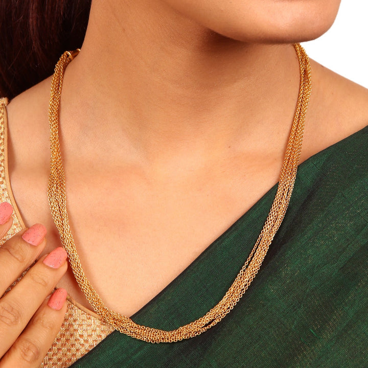 925 silver gold polished chain