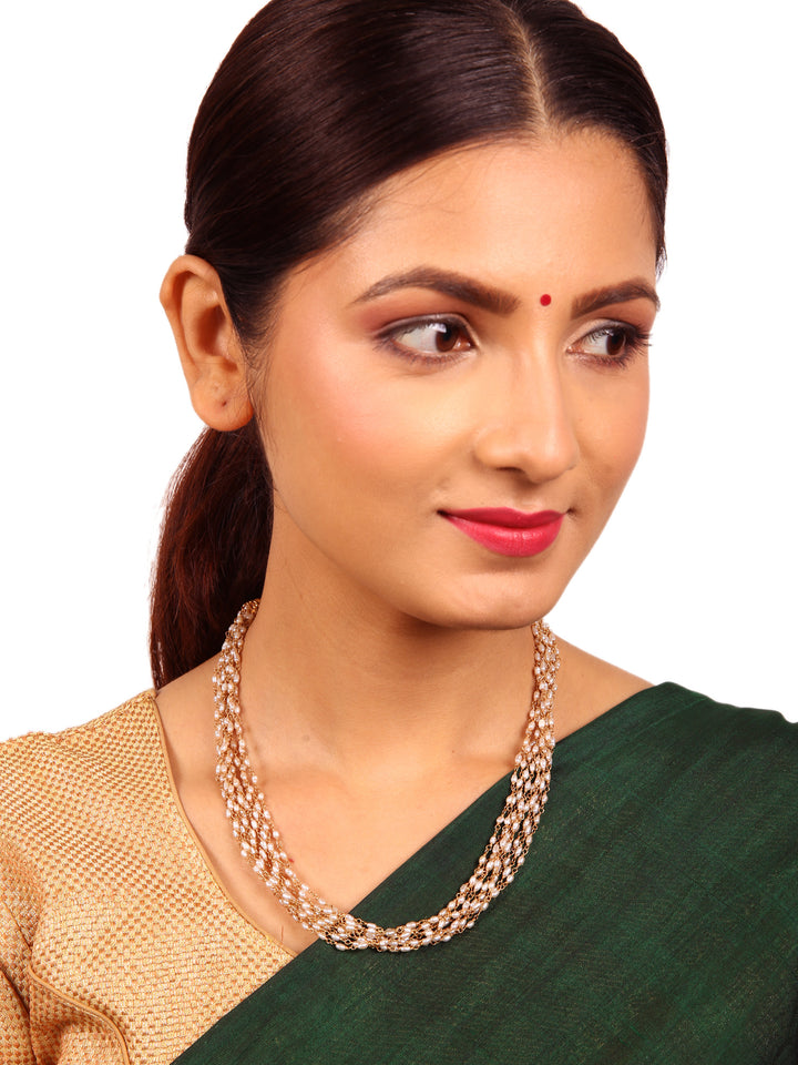 925 silver rice pearl chain