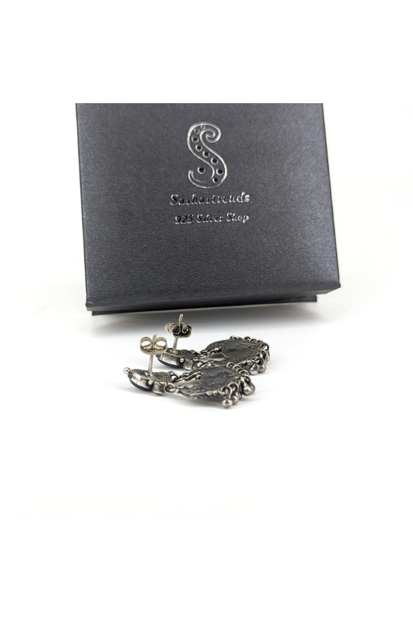 Poshika Simhamura Earring - 925 oxidized silver