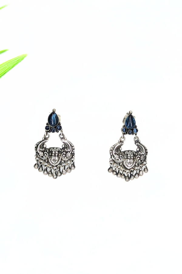 Poshika Simhamura Earring - 925 oxidized silver