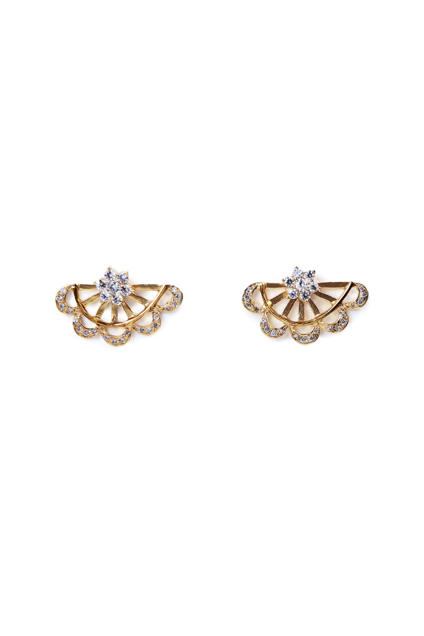 Kansi Ear Jacket Earring - 925 silver gold polish