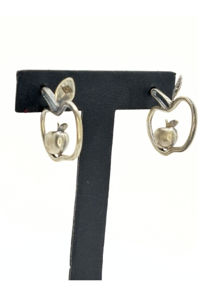 Apple Earring - 925 silver oxidized