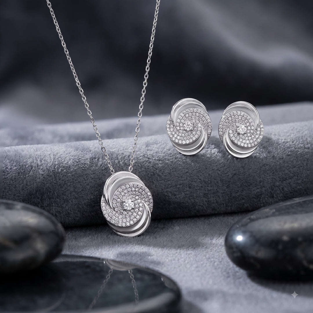 Spiral Silver Necklace
