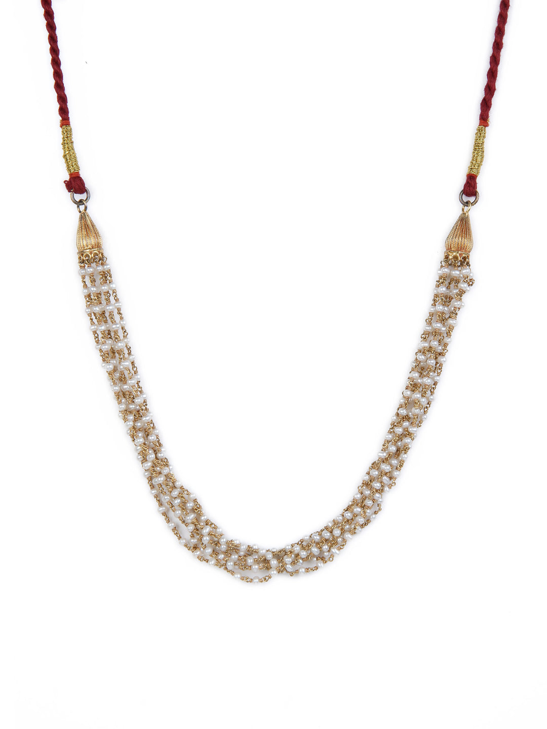 925 silver round pearl chain