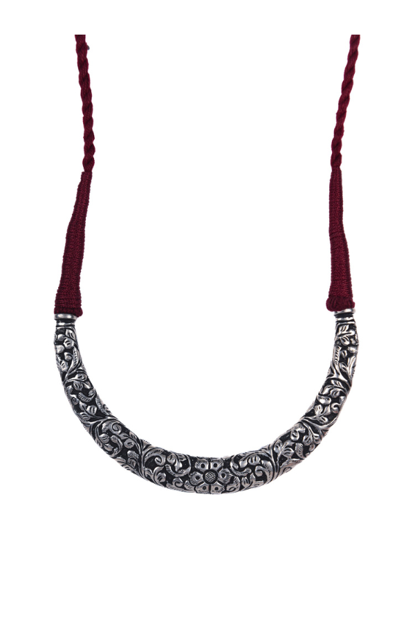 Jiya hasli necklace - 925 silver oxidized