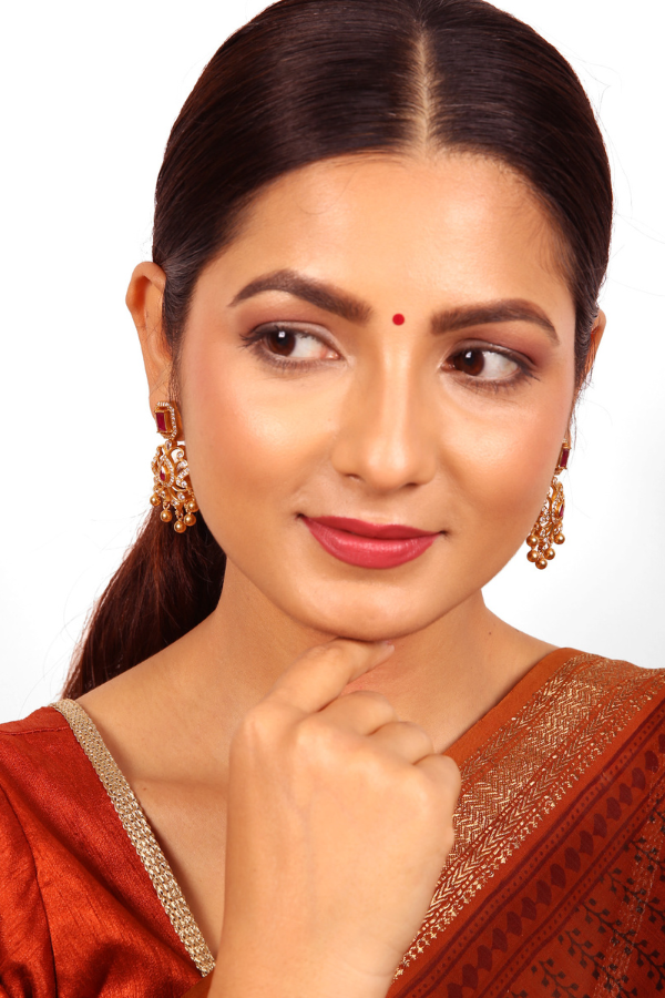 Anvi Earring - 925 silver gold polish
