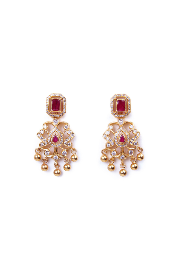 Anvi Earring - 925 silver gold polish
