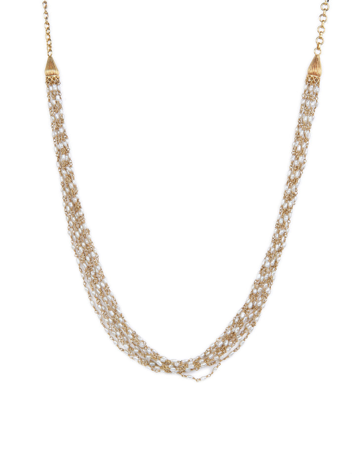 925 silver rice pearl chain