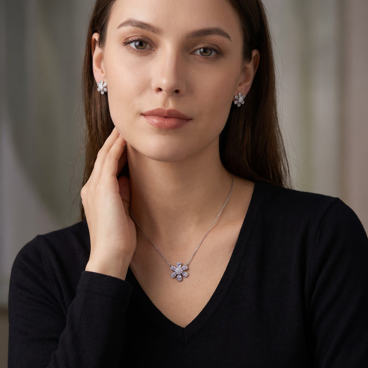 Flower 925 Silver Necklace
