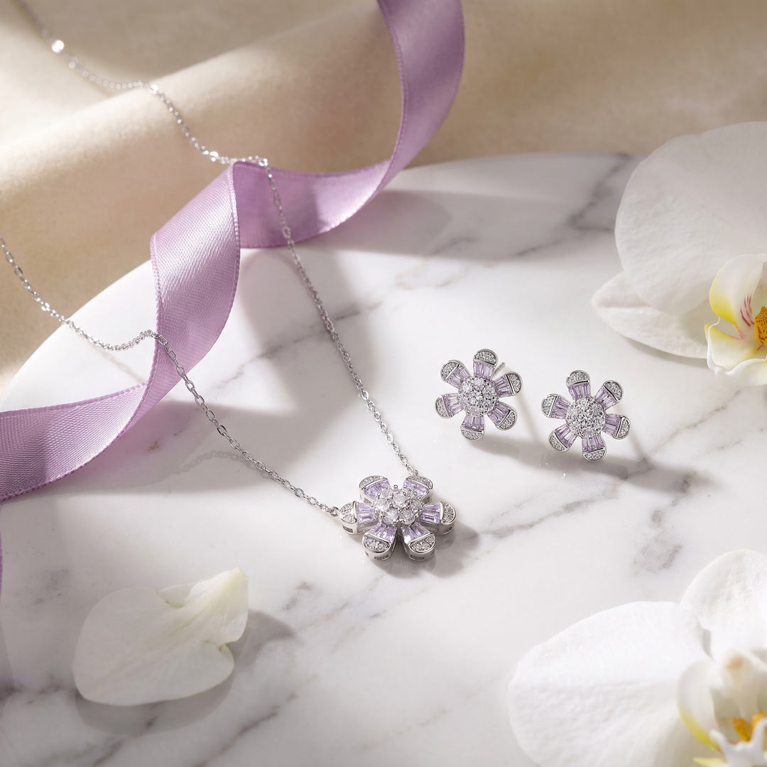 Flower 925 Silver Necklace