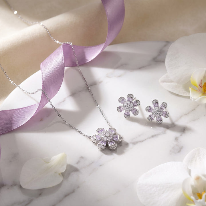 Flower 925 Silver Necklace