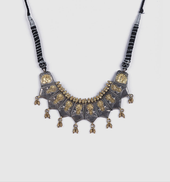Neysa contemporary dual-tone 925 Silver necklace