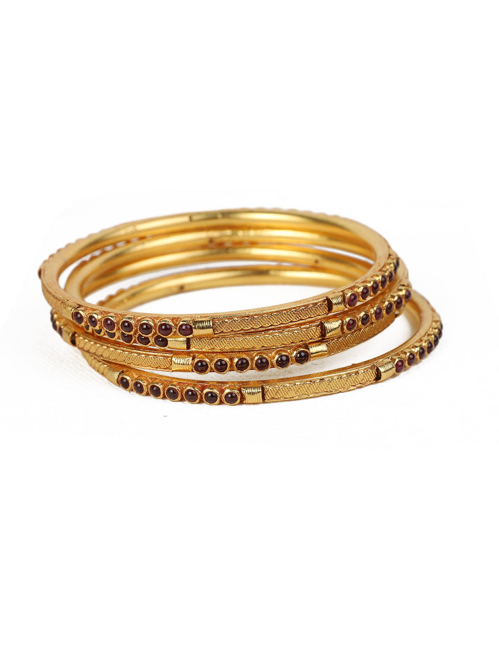 925 Silver gold plated 4 bangles 2.4 Size